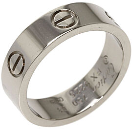 CARTIER 18K white Gold love US 6.5 Ring