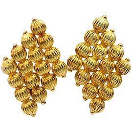 Ilias Lalaounis 18 Karat Yellow Gold Beaded Earrings