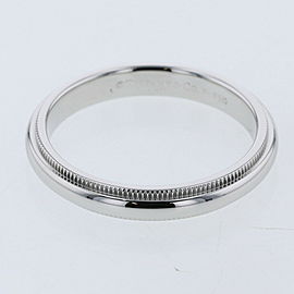 TIFFANY & Co 950 Platinum Milgrain Ring LXGBKT-603