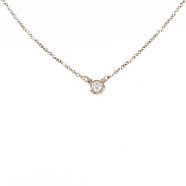 TIFFANY & Co 18K Pink Gold Diamond Necklace LXGKM-46