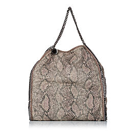 Stella McCartney Falabella Python Print Fold-Over Tote Bag