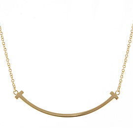 TIFFANY & Co 18K Pink Gold T Smile Necklace LXKG-705