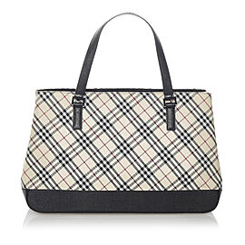 Burberry Nova Check Canvas Tote Bag