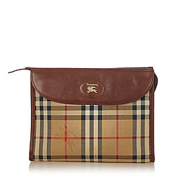 Haymarket Check Canvas Clutch Bag