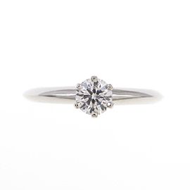 TIFFANY & Co 950 Platinum Classic Solitaire Ring LXGYMK-774