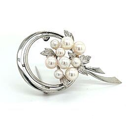 Mikimoto Estate Akoya Pearl Brooch Pin