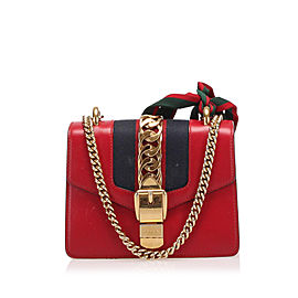 Mini Sylvie Leather Chain Shoulder Bag