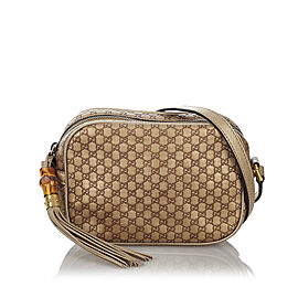 Gucci Microguccissima Bamboo Tassel Crossbody Bag