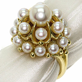 MIKIMOTO 18k Yellow Gold Akoya Pearl Pearl Ring LXGQJ-988