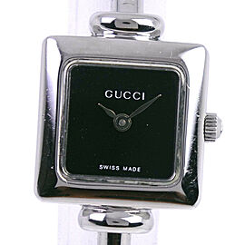 GUCCI Stainless Steel Quartz Analog display Women blackDial Watches LXNK-20