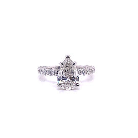 3 Carat Pear Shaped Lab Grown Diamond Engagement Ring IGI Certified