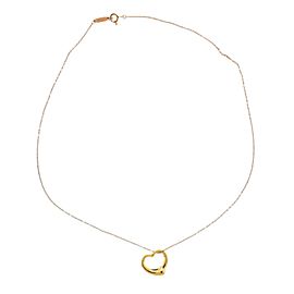 Tiffany & Co. Elsa Peretti Open Heart Gold Pendant Necklace