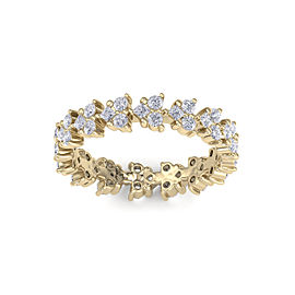 GLAM ® Eternity ring in 18K gold with white diamonds of 1.07 ct in weight