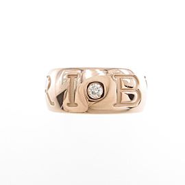 BVLGARI 18k Pink Gold Monorogo Ring LXGYMK-432