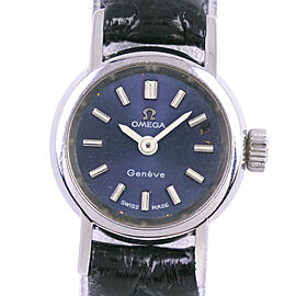 OMEGA Stainless steel /leather Hand Winding Watch