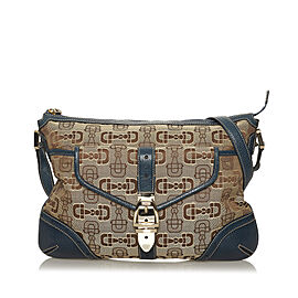 Gucci Horsebit Canvas Crossbody Bag