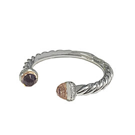 David Yurman Sterling silver Cable Morganite Ring