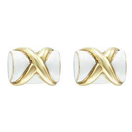 Tiffany & Co. Schlumberger 18 Karat Gold and Enamel Cufflinks