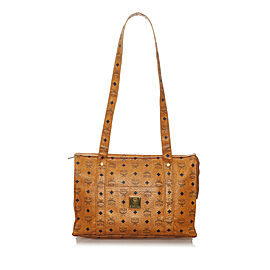 MCM Visetos Leather Tote Bag