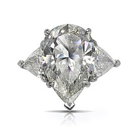 7 CARAT PEAR SHAPE F COLOR SI1 CLARITY DIAMOND ENGAGEMENT RING PLATINUM CERTIFIED 6 CT F SI1 BY MIKE NEKTA