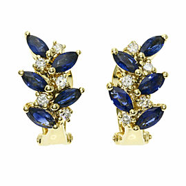 MIKIMOTO 18k Yellow Gold Sapphire Earring LXGQJ-568