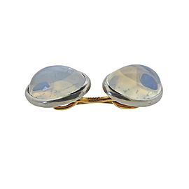 Retro Moonstone Gold Cufflinks Stud Set