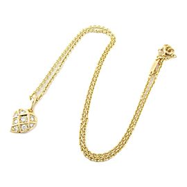 Cartier 18K Yellow gold Heart motif diamond necklace rcb-13