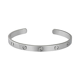 Cartier Love Bracelet 18K White Gold 0.10ct Diamond