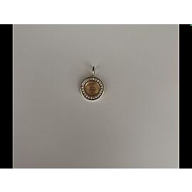 Heather Moore Round Yellow Gold XO Charm with Diamonds