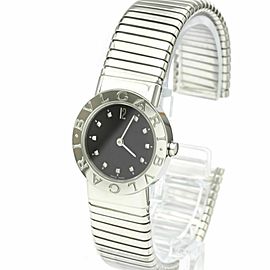 BVLGARI Tubogas Stainless Steel Quartz Ladies Watch BB26 2TS LXGoodsLE-320