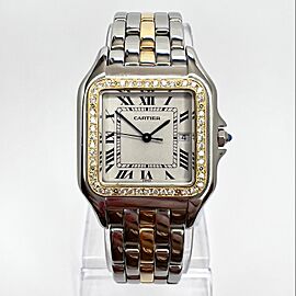 CARTIER PANTHERE Quartz Jumbo 29mm 1 Row Gold 0.56TCW DIAMOND Watch