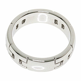 HERMES 18k White Gold Hercules Ring LXGQJ-538