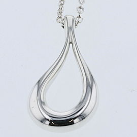 TIFFANY & Co 925 Silver Open Teardrop Elsa-Peretti Necklace