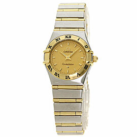 Omega SS/SS 18K Yellow Gold Quartz Watch