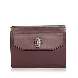 Cartier Must de Cartier Leather Clutch Bag