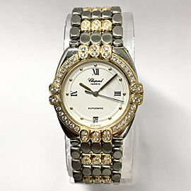 CHOPARD GSTAAD Automatic 32mm 18K Yellow Gold & Steel Ladies Diamond Watch