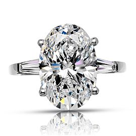 6 CARAT OVAL CUT E COLOR INTERNALLY FLAWLESS CLARITY DIAMOND ENGAGEMENT RING 18K WHITE GOLD GIA CERTIFIED 6 CT E IF BY MIKE NEKTA