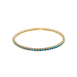 18K Yellow Gold Handset Blue Diamonds Pesak Bracelet