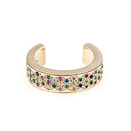 18K Yellow Gold Multicolored Sapphires Korali ~ Signature Insert Ring