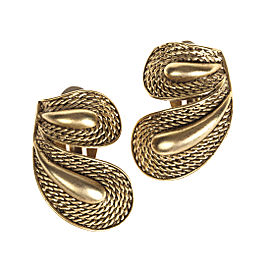 Oscar de la Renta Etched Rope Earrings