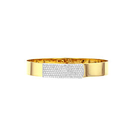 Yellow Gold and Diamond Medium Strap Bracelet