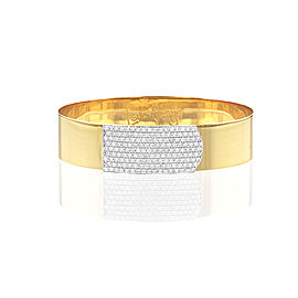 Yellow Gold and Diamond Large Strap Bracelet