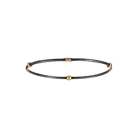 Yossi Harari Jewelry Oxidized Gilver Jane Stack Bangle