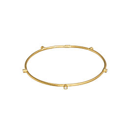 Yossi Harari Jewelry 24k Gold 5 Diamond Jane Stack Bangle