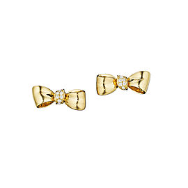 18K Gold Mini Knot Bow Studs