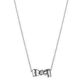 18K Gold Mini Knot Bow Necklace