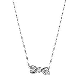 18K Gold Mini Knot Bow Necklace