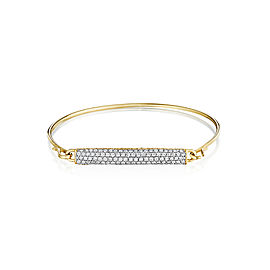 Yellow Gold and Diamond Bar Bracelet