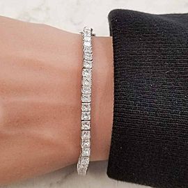 14k white gold diamond bracelet