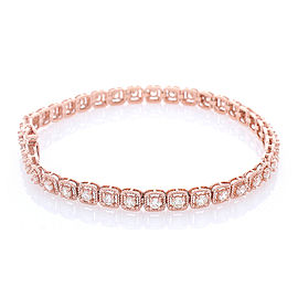 2.50 Carat Total Diamond Bracelet in 14 Karat Rose Gold